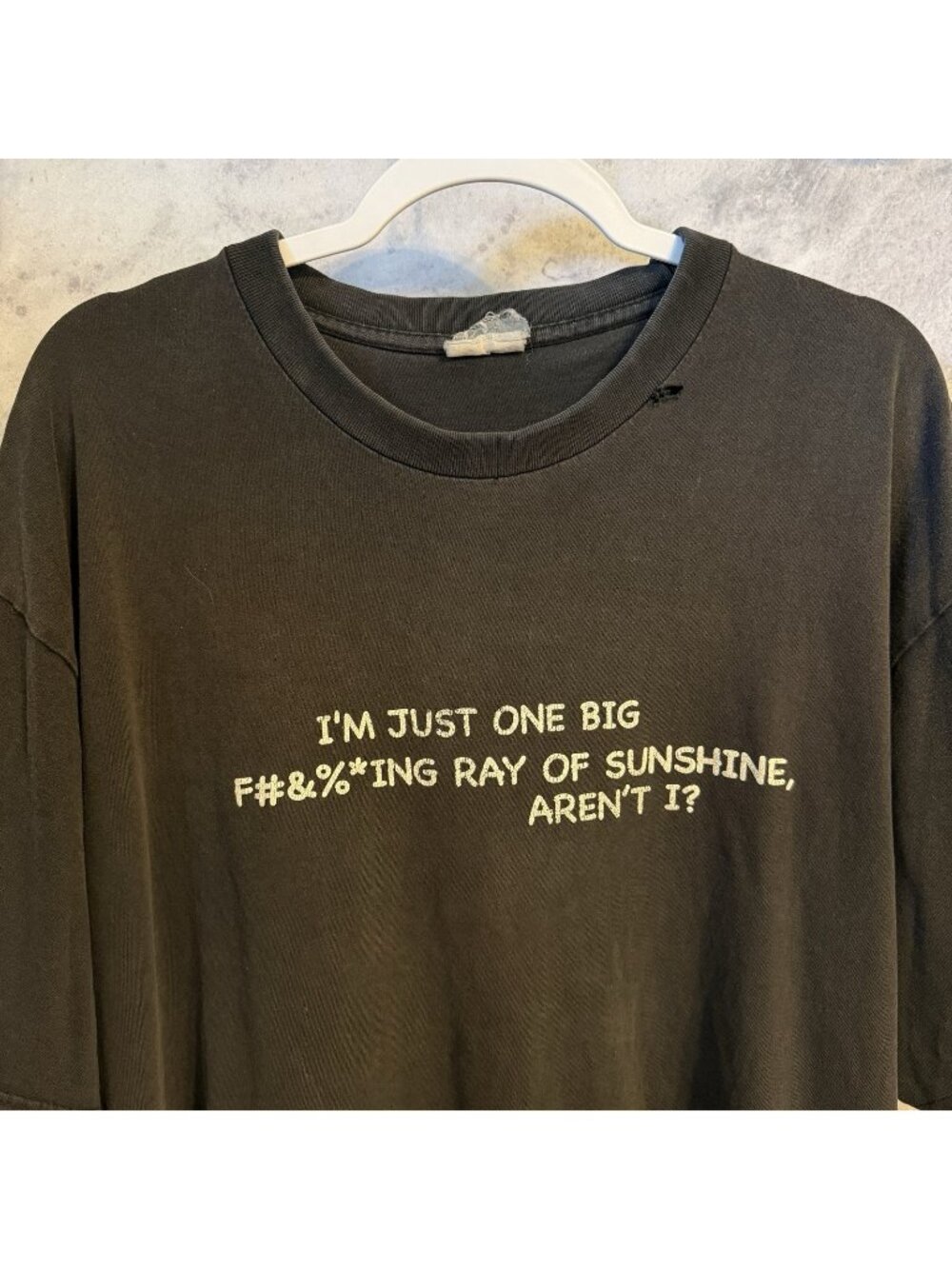Vintage Funny Saying T Shirt "Im Just One Big Ray of Sunshine Arent I?" XXL 2XL